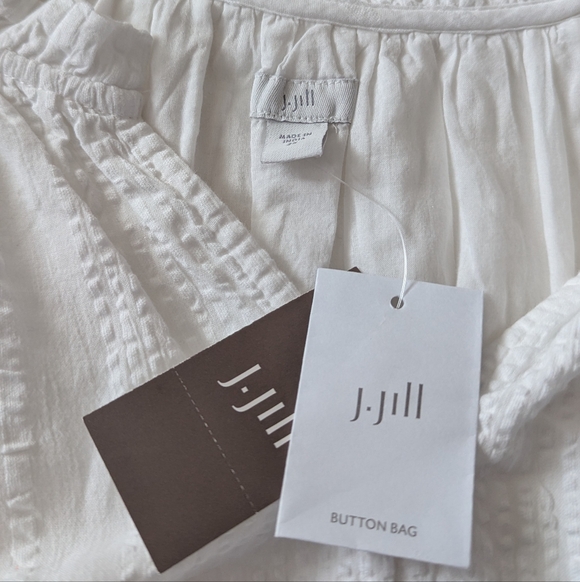 J Jill Dress Womens 2X Lagenlook Coastal Boho Tiered Ruffle Puff Sleeve Cottage - Picture 6 of 15